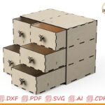 Organizador con Cajones Personalizado para Corte Láser - Ideal para Manualidades y Almacenamiento