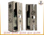 Caja de vino navideña para corte láser personalizada y decorativa - Imagen 5
