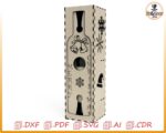 Caja de vino navideña para corte láser personalizada y decorativa - Imagen 2