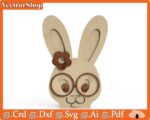 Diseño de Conejo de Pascua para Corte Láser - Regalo Creativo para San Valentín