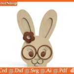 Diseño de Conejo de Pascua para Corte Láser - Regalo Creativo para San Valentín