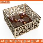 Caja de dulces y servilletero de corte láser para mesa - Almacenamiento creativo de caramelos y galletas