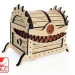 Cofre monstruo para corte láser | Caja de almacenamiento y regalo Halloween | Vectores CNC