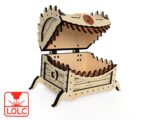 Cofre monstruo para corte láser | Caja de almacenamiento y regalo Halloween | Vectores CNC - Imagen 4
