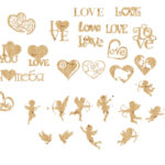 Decoraciones personalizadas de San Valentín para corte láser - Regalos únicos y creativos.