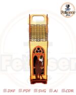 Caja de vino personalizada para enamorados - Diseño exclusivo para corte láser - Imagen 2