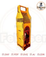 Caja de vino personalizada para enamorados - Diseño exclusivo para corte láser - Imagen 6