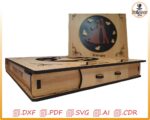 Caja de almacenamiento de DVD de madera contrachapada para corte láser personalizable y decorativa
