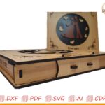 Caja de almacenamiento de DVD de madera contrachapada para corte láser personalizable y decorativa