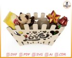 Cesta de amor para corte láser - Canasta personalizada para ocasiones especiales - Imagen 3
