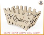 Cesta de amor para corte láser - Canasta personalizada para ocasiones especiales - Imagen 7