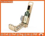 Caja de vino de corte láser personalizada | Vector CNC para regalos únicos y arte en madera