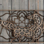 Mandala de zorro en láser multicapa para decoración y manualidades creativas