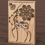 Corte láser de mandala multicapa de gacela para decoración y arte personalizado