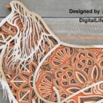 Mandala de perro en capas para corte láser - Diseño creativo y decorativo