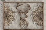 Ciervo Mandala Multicapa para Corte Láser - Diseño Artístico Personalizable Además de Decorativo - Imagen 2