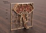 Elefante Mandala Multicapa para Corte Láser - Decoración Creativa y Personalizada - Imagen 3