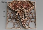 Elefante Mandala Multicapa para Corte Láser - Decoración Creativa y Personalizada - Imagen 2