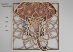 Elefante Mandala Multicapa para Corte Láser - Decoración Creativa y Personalizada