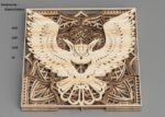 Mandala de búho en capas para corte láser - Decoración única y creativa