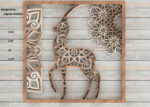 Mandala de Gacela Multicapa para Corte Láser - Diseño Personalizado y Decorativo - Imagen 4