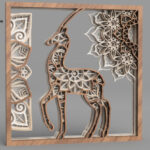 Mandala de Gacela Multicapa para Corte Láser - Diseño Personalizado y Decorativo