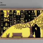 Diseños de corte láser multicapa: Ciudad y amor para manualidades creativas