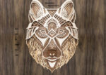 Archivo de corte láser de lobo en capas para proyectos creativos y decorativos - Imagen 2