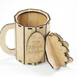 Corte láser Día del Padre: diseño SVG para tazas y cerveza de madera personalizadas