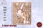Gráfico SVG 3D BUNNY Multicapa para Corte Láser y Cricut - Diseño Creativo