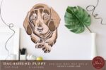 Cachorro de Dachshund Bonito para Cortes de Láser - Plantillas y Diseños Personalizados