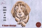 Cachorro de Dachshund Bonito para Cortes de Láser - Plantillas y Diseños Personalizados - Imagen 5