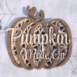 Plantilla de Calabaza Otoñal - Diseño de Corte Láser para Decoración Creativa