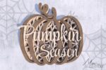 Plantilla de Calabaza de Otoño para Corte Láser - Decoración DIY, Manualidades y Regalos