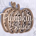 Plantilla de Calabaza de Otoño para Corte Láser - Decoración DIY, Manualidades y Regalos