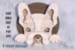 Plantilla de Corte Láser para Perro Bulldog Francés - Diseño Personalizado y Creativo