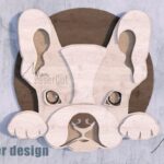 Plantilla de Corte Láser para Perro Bulldog Francés - Diseño Personalizado y Creativo
