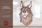 Adornos Personalizados de Corte láser para Perros Pastor Alemán - Decoración Única y Original