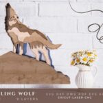 Diseño de Lobo Aullador para Corte Láser | Arte y Decoración Personalizada