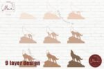 Diseño de Lobo Aullador para Corte Láser | Arte y Decoración Personalizada - Imagen 8