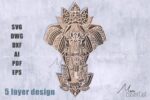 Mandala de Elefante Multicapa para Corte Láser - Diseño Exclusivo para Artesanía Creativa