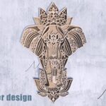 Mandala de Elefante Multicapa para Corte Láser - Diseño Exclusivo para Artesanía Creativa