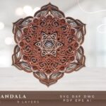 Mandala Multicapa Personalizado para Corte Láser - Diseño Decorativo y Artesanal