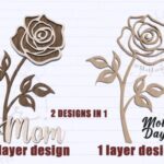 Regalo Personalizado Rosa para el Día de la Madre - Diseño Único con Corte Láser