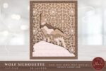 Silhueta de Lobo en Capas para Corte Láser - Diseño Creativo y Personalizable