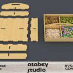 Archivos de corte láser para bandeja de desayuno de madera contrachapada personalizable