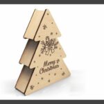 Caja de Árbol de Navidad SVG para Cortes Láser - Decoración y Regalo Navideño