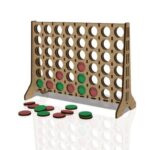 Archivo SVG para corte láser del juego Conecta Cuatro - Diseño personalizable y divertido.