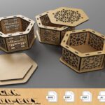 Caja de regalo de madera decorativa personalizada con corte láser para ocasiones especiales