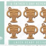 Llaveros Personalizados Trofeo para el Día del Padre - Diseño Exclusivo Glowforge